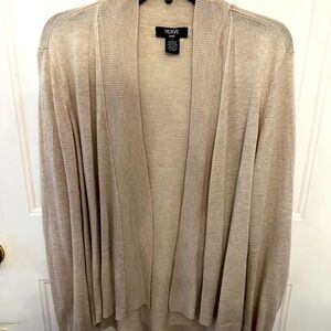 Classic Drape Front Cardigan. Rayon Acrylic Knit